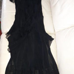 Sheer lined black dressy skirt